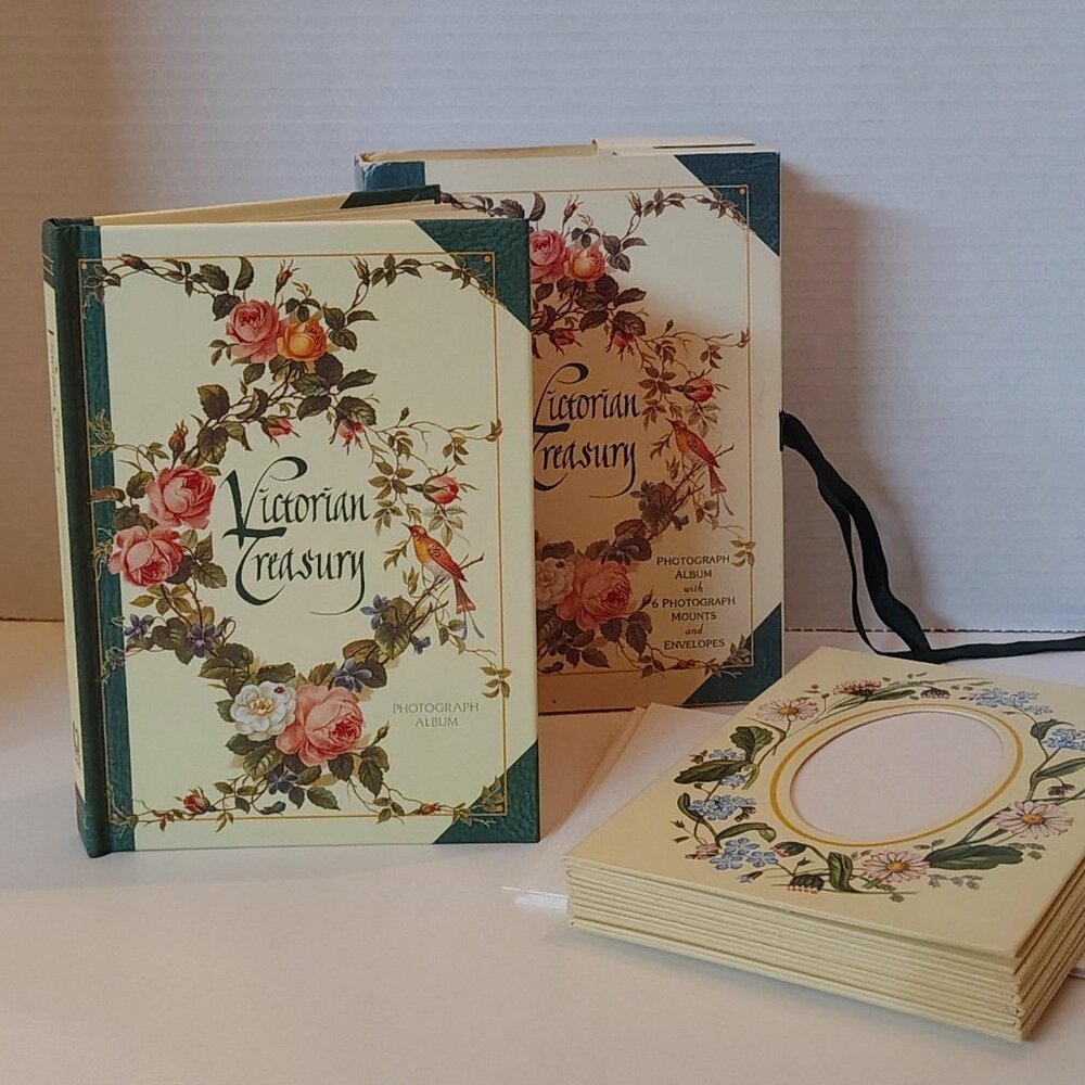 VINTAGE Victorian Treasury Photograph Album & Photo Mounts & Envelopes